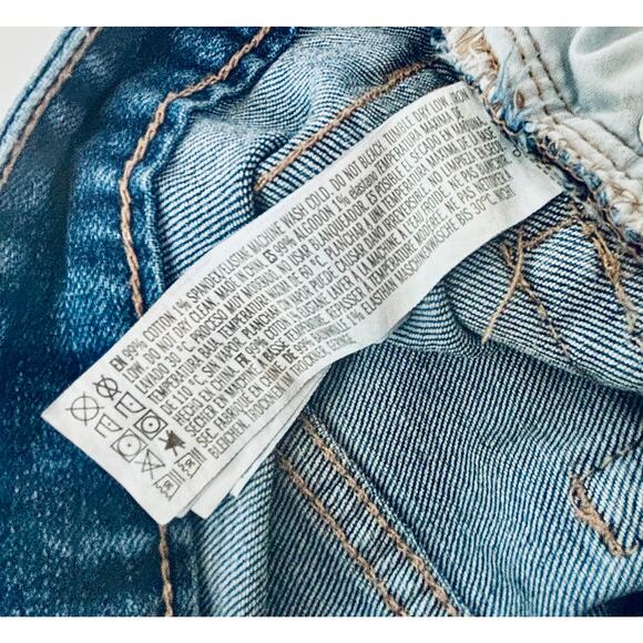 Forever 21 Mens Skinny Jeans Distressed Size 30 Vintage Dark Blue - Picture 4 of 5